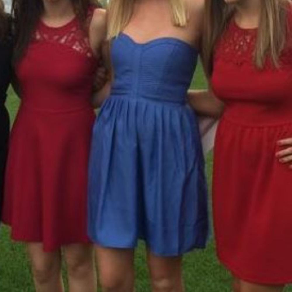 Blue mini dress